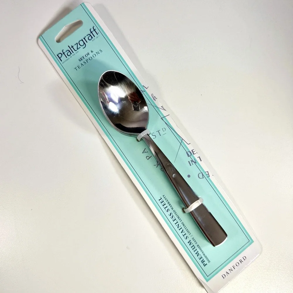 Pfaltzgraff Danford Teaspoons Set of 6 Premium‎ Stainless Steel Classic NIP